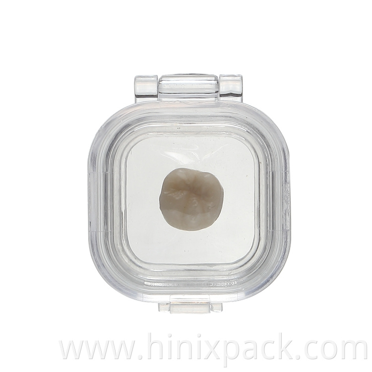 1inch 3D Suspension Packaging Clear Dental Crown Box Plastic Membrane Box Retainer Case Denture Box